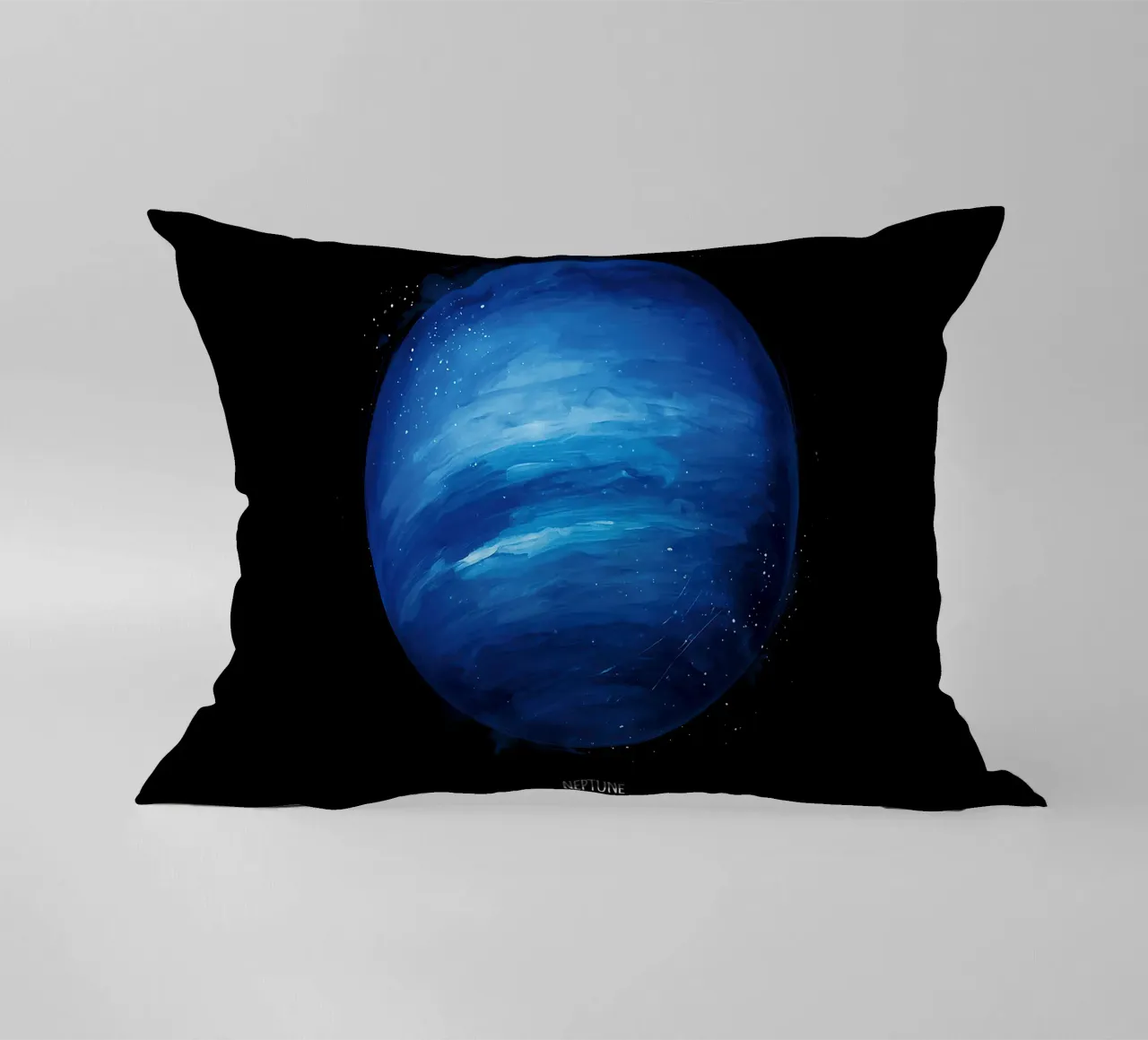 Neptune Planet Artwork – Cosmic Space Illustration cuscino da BadrBrand