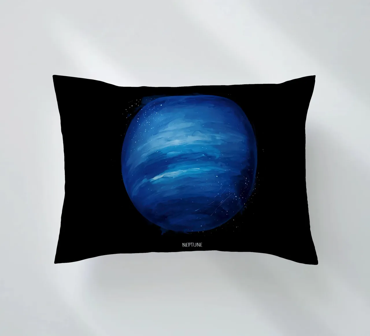 Neptune Planet Artwork – Cosmic Space Illustration cuscino da BadrBrand