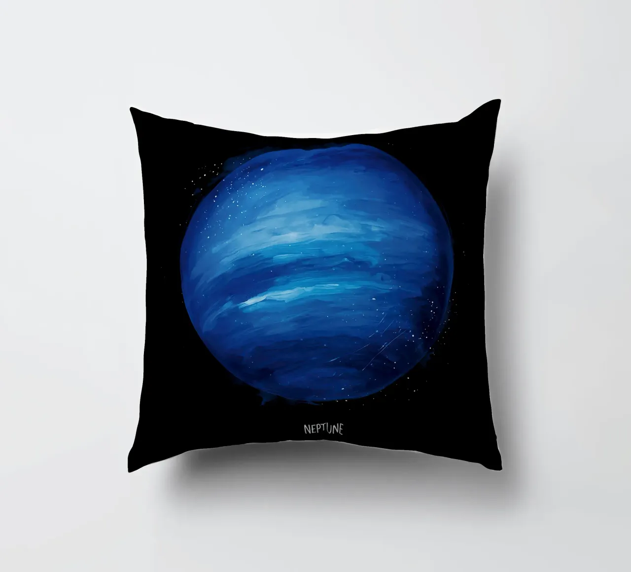 Neptune Planet Artwork – Cosmic Space Illustration cuscino da BadrBrand