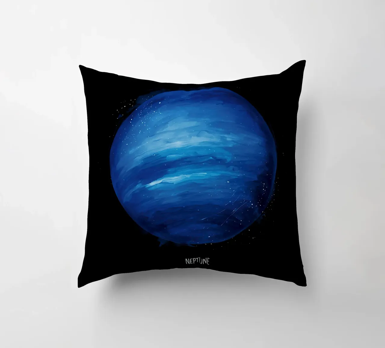 Neptune Planet Artwork – Cosmic Space Illustration cuscino da BadrBrand