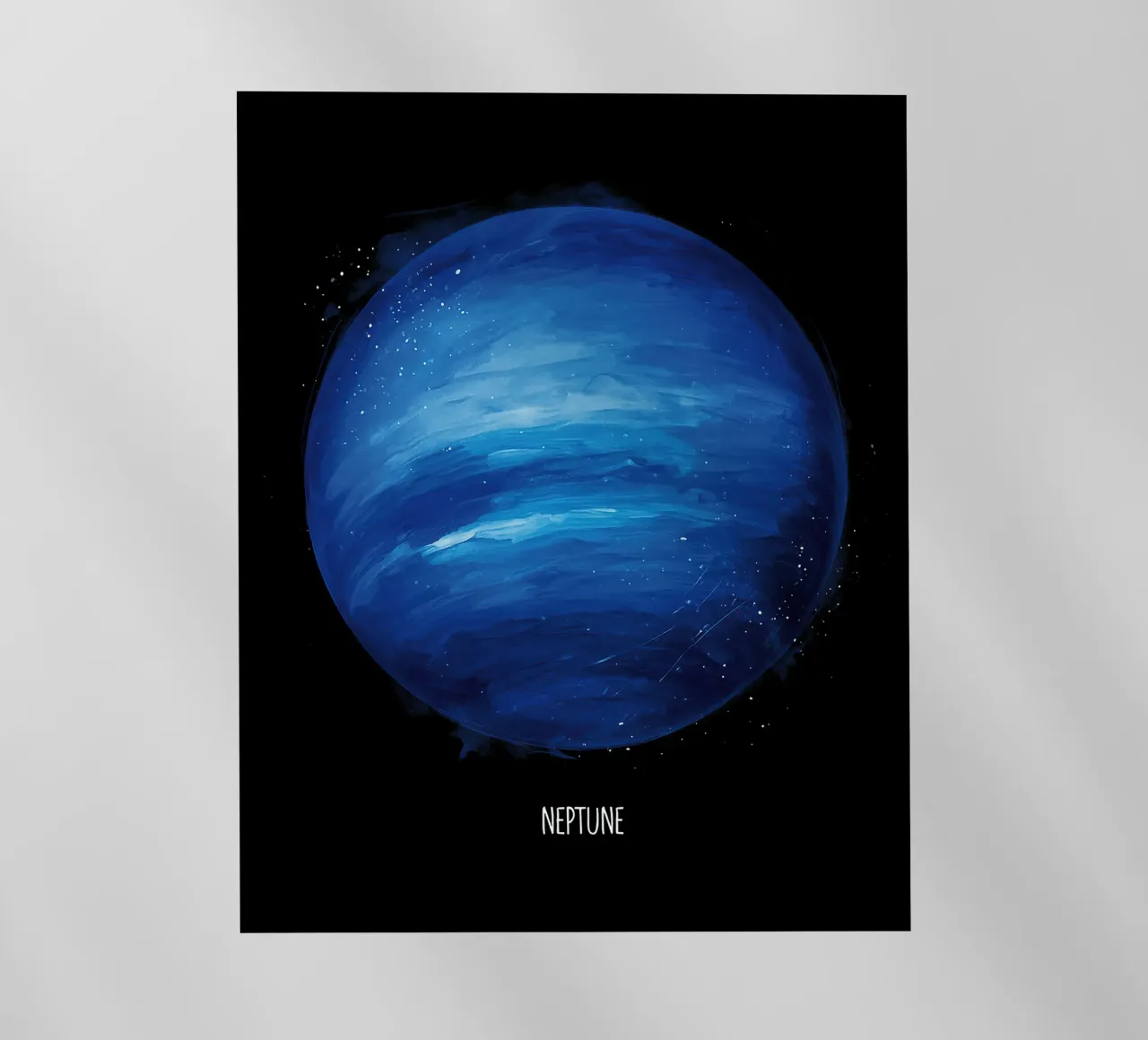 Neptune Planet Artwork – Cosmic Space Illustration pellicola backlit da BadrBrand