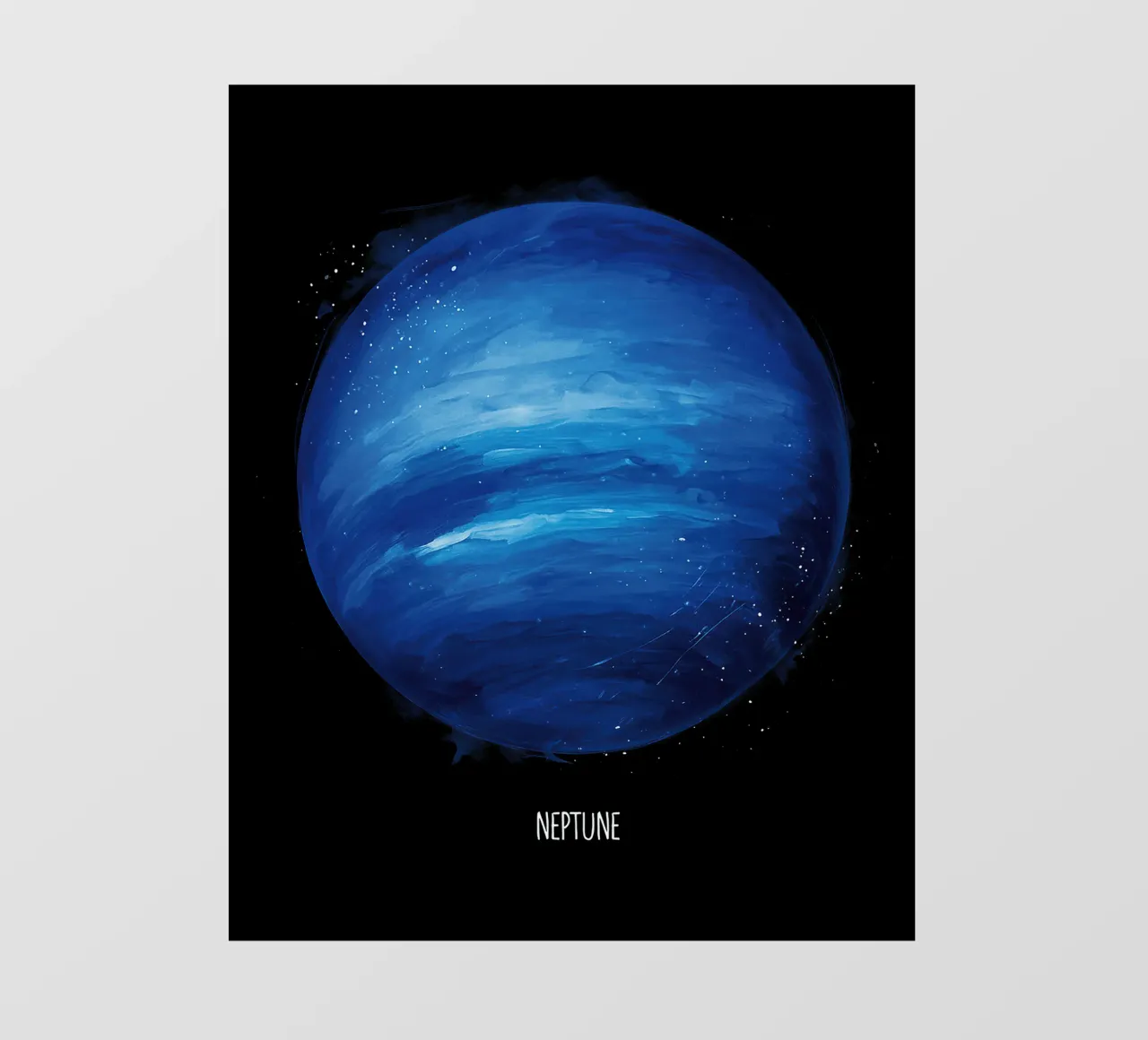 Neptune Planet Artwork – Cosmic Space Illustration pellicola backlit da BadrBrand