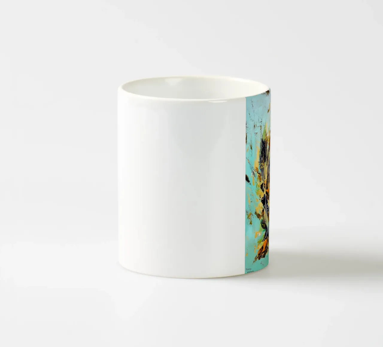 TEMPO DI RACCOLTA. tazza in ceramica da Thierry Vobmann Abstract painting
