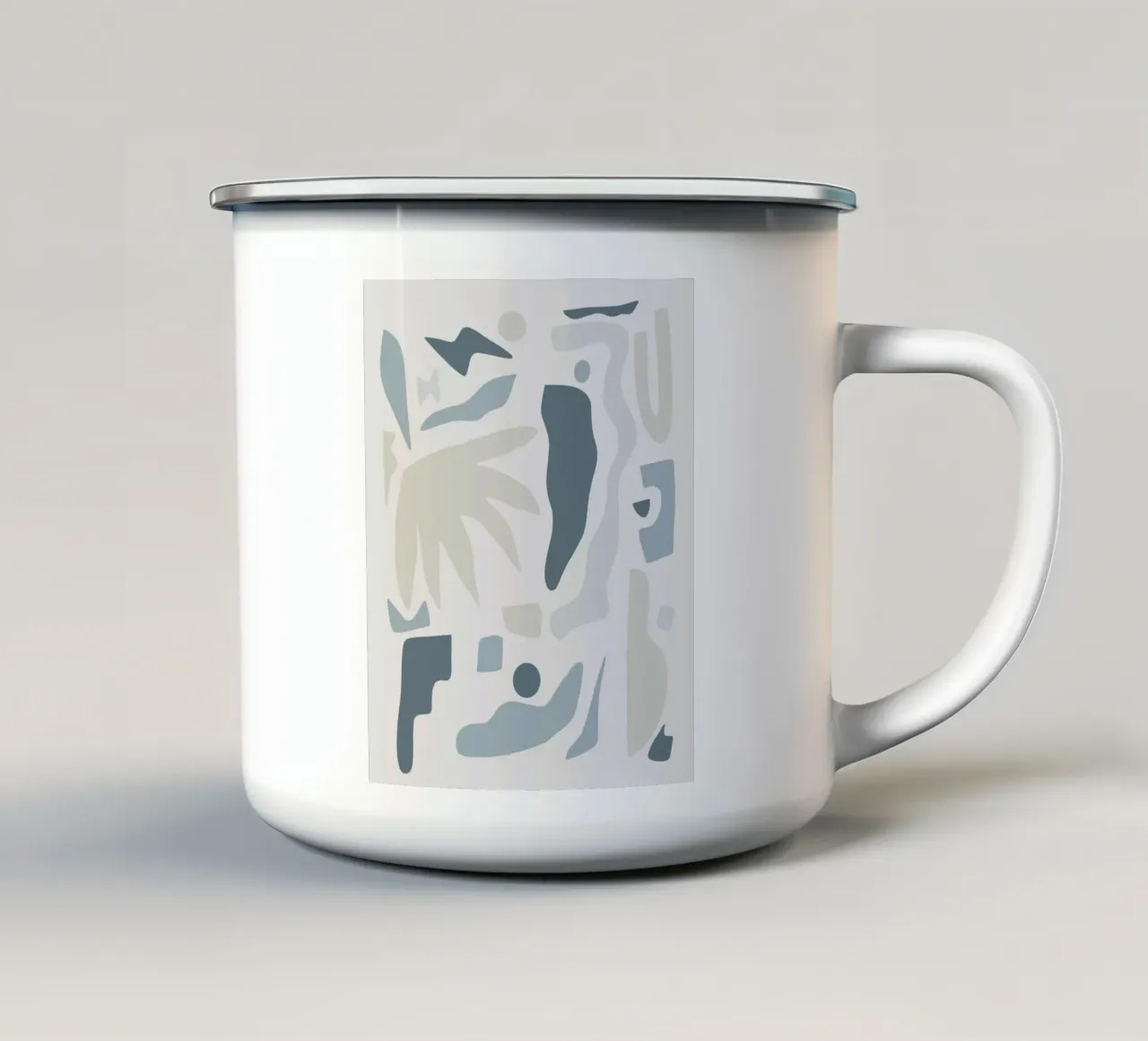 Taglio blu attenuato tazza in smalto da Little Dean