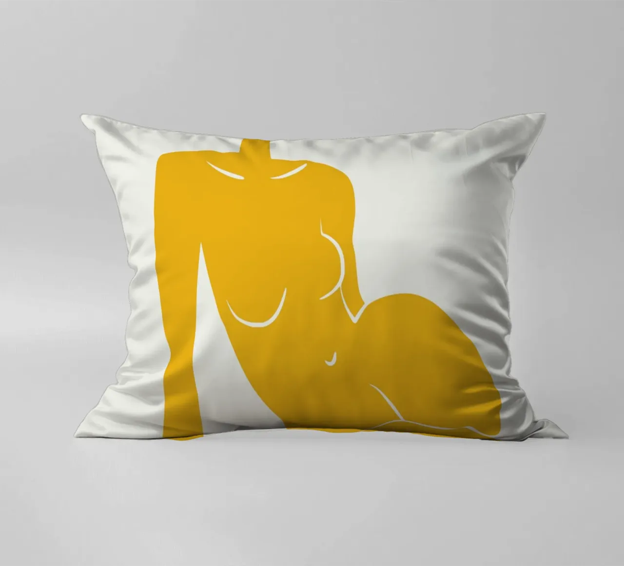 Seduta nuda in giallo x cuscino da Little Dean