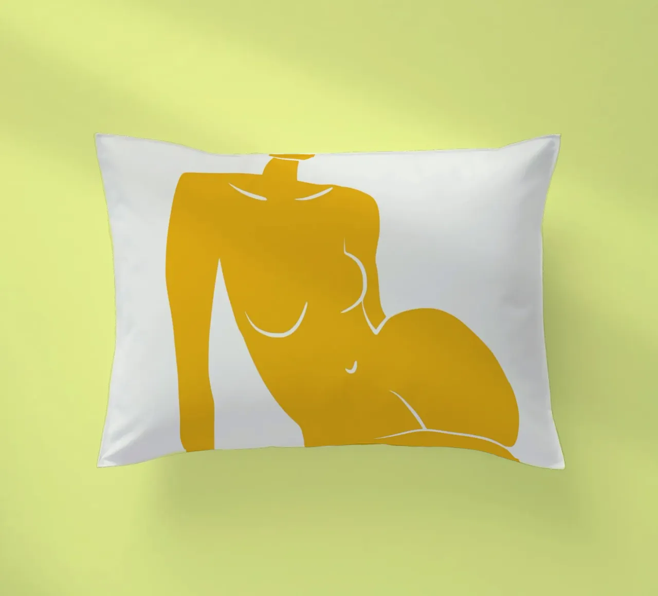 Seduta nuda in giallo x cuscino da Little Dean