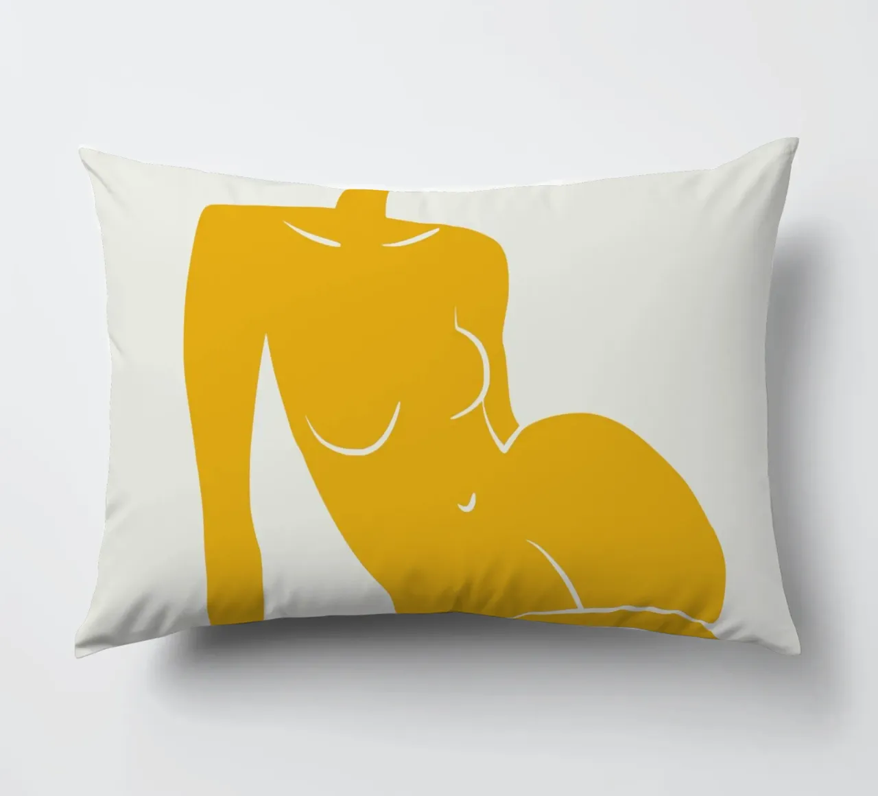 Seduta nuda in giallo x cuscino da Little Dean