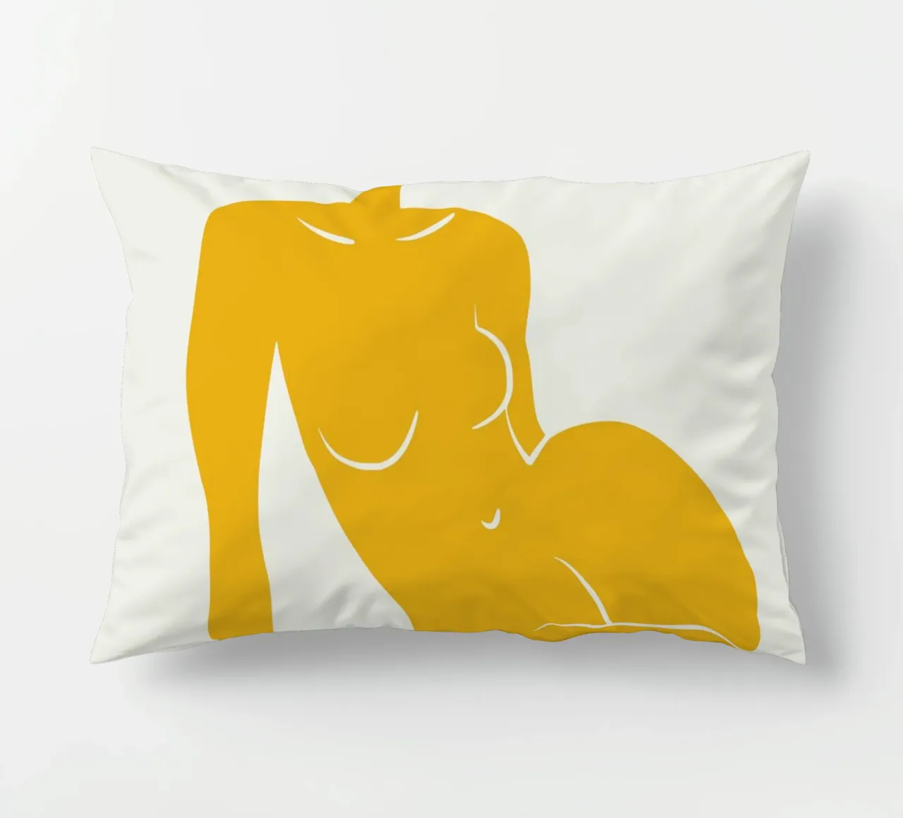 Seduta nuda in giallo x cuscino da Little Dean