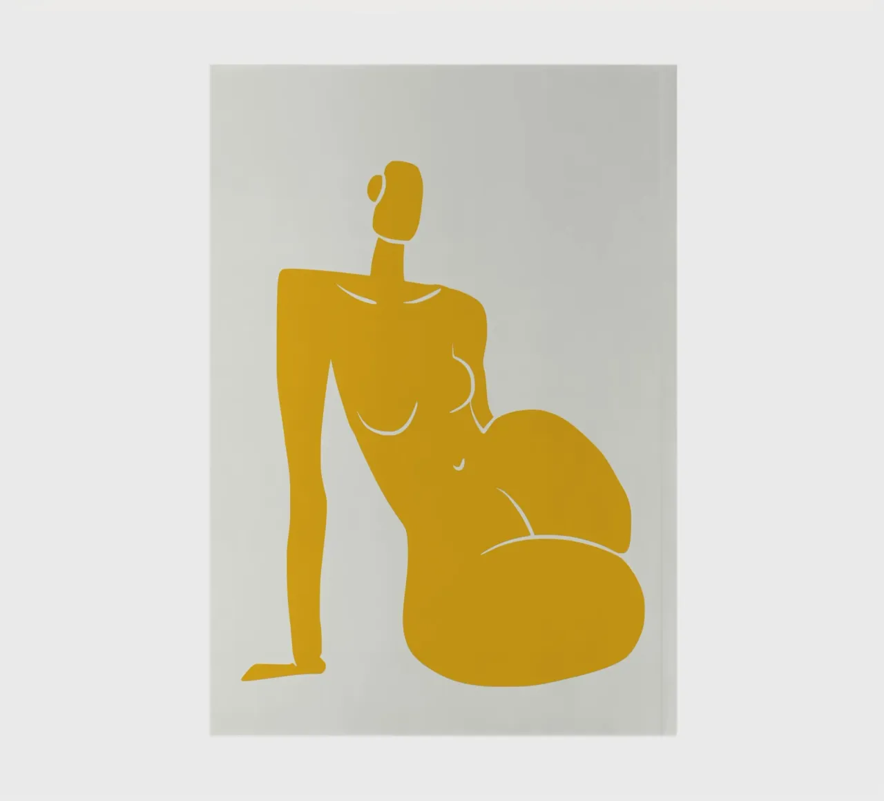 Assise nue en jaune x carnet de notes de Little Dean