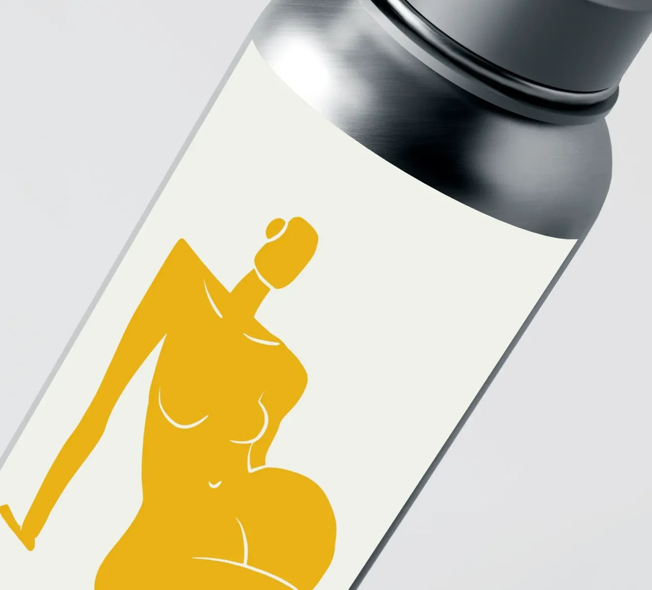 Assise nue en jaune x autocollant de Little Dean