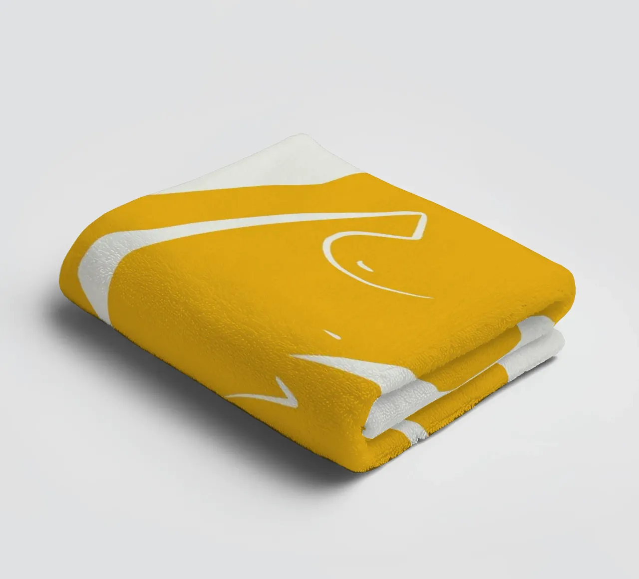Nudo seduto in giallo x plus asciugamano da bagno da Little Dean