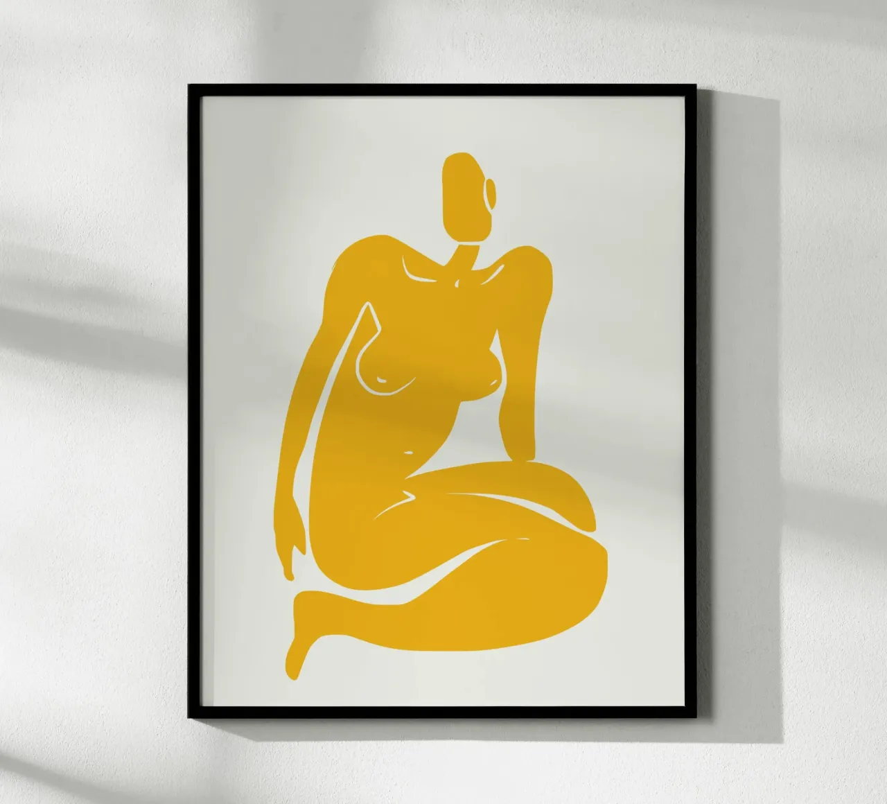 Nudo seduto in giallo x plus carta hahnemühle da Little Dean