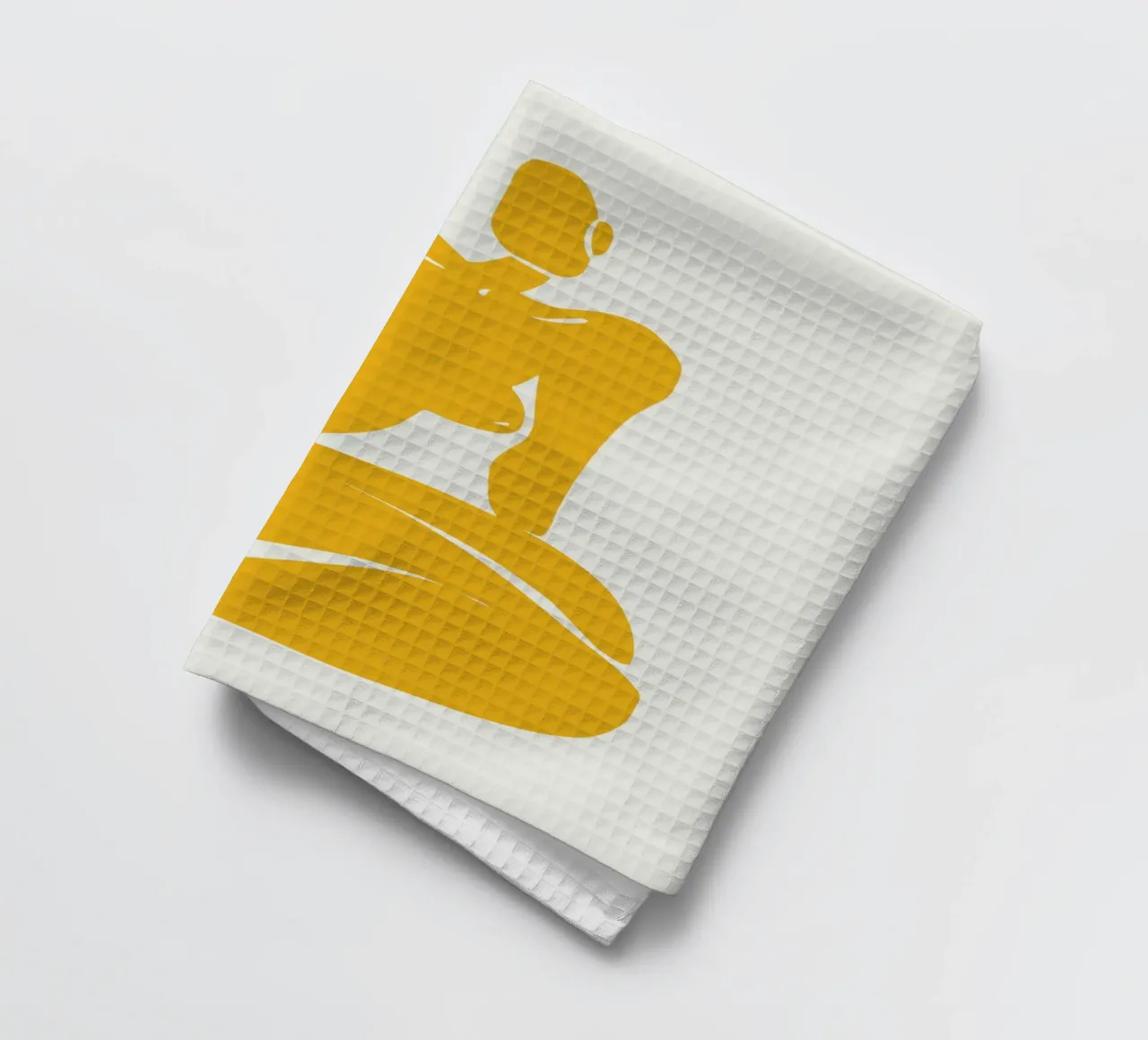 Assis nu en jaune x plus torchon de Little Dean