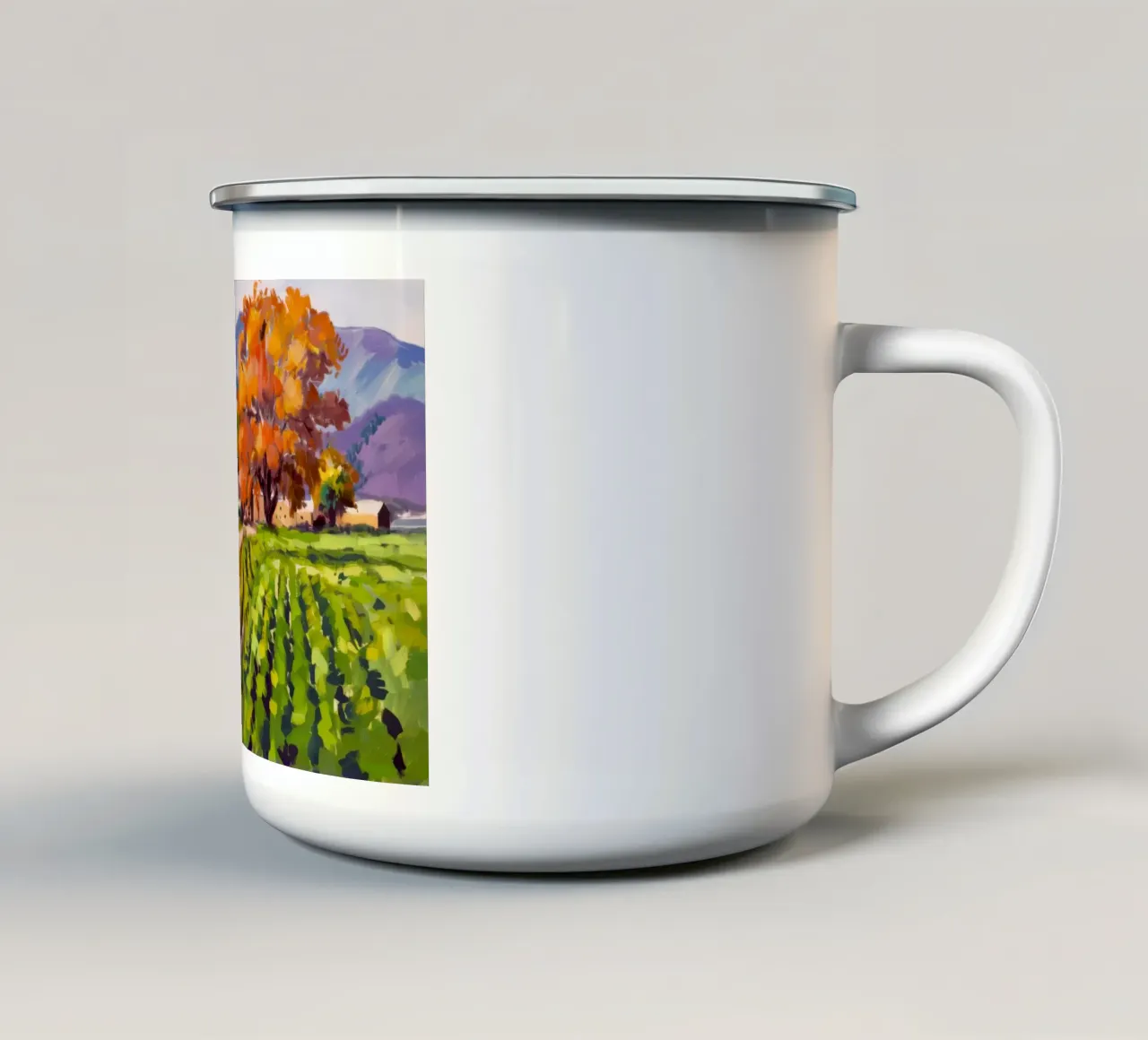 Radiosità del vigneto d'oro tazza in smalto da Angkasa Mist
