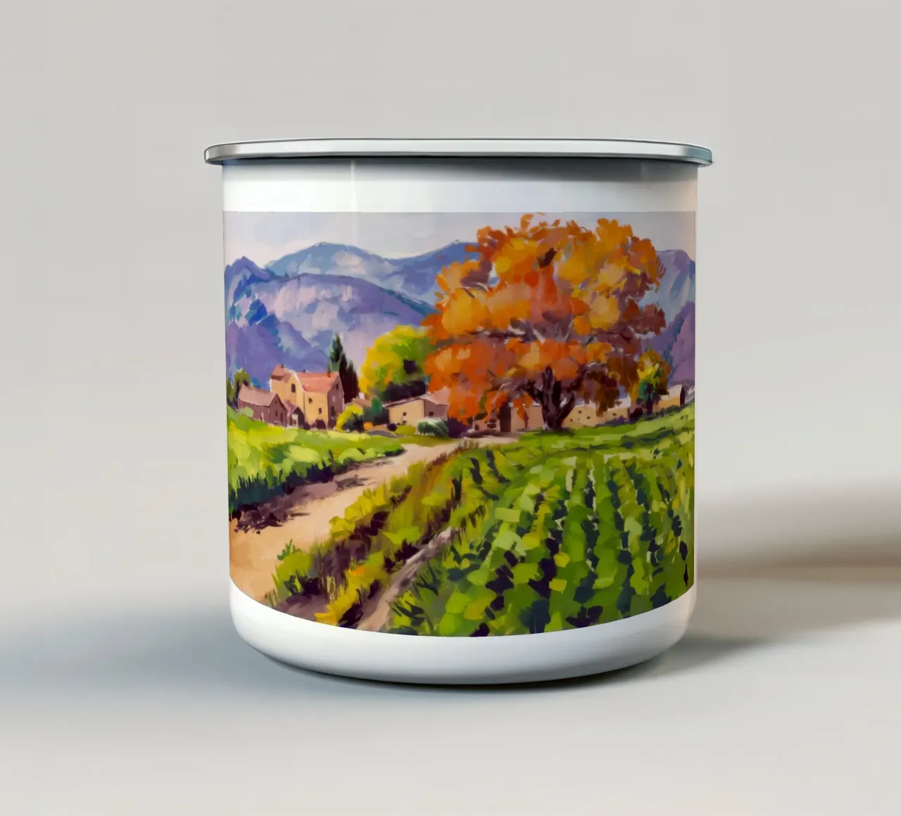Radiosità del vigneto d'oro tazza in smalto da Angkasa Mist
