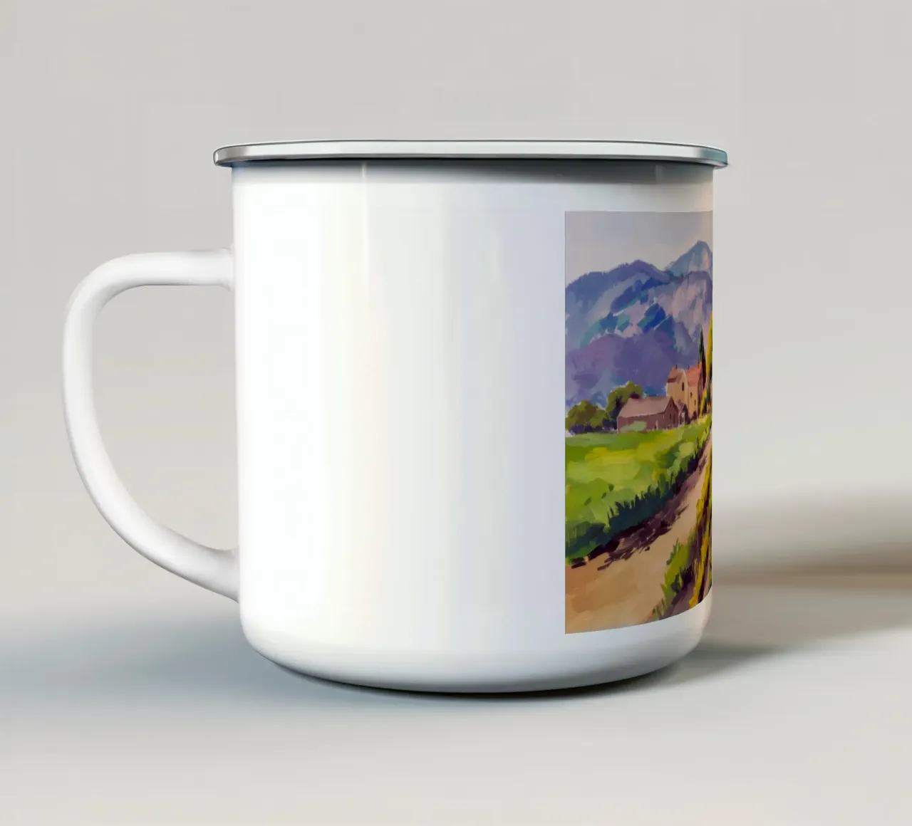 Radiosità del vigneto d'oro tazza in smalto da Angkasa Mist
