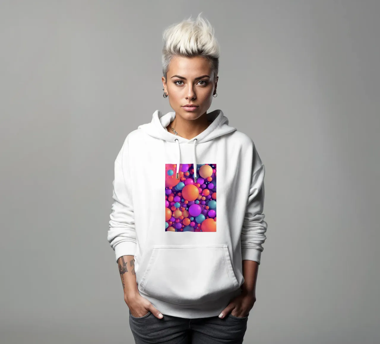 Palline colorate felpa con cappuccio da BenCoStyle
