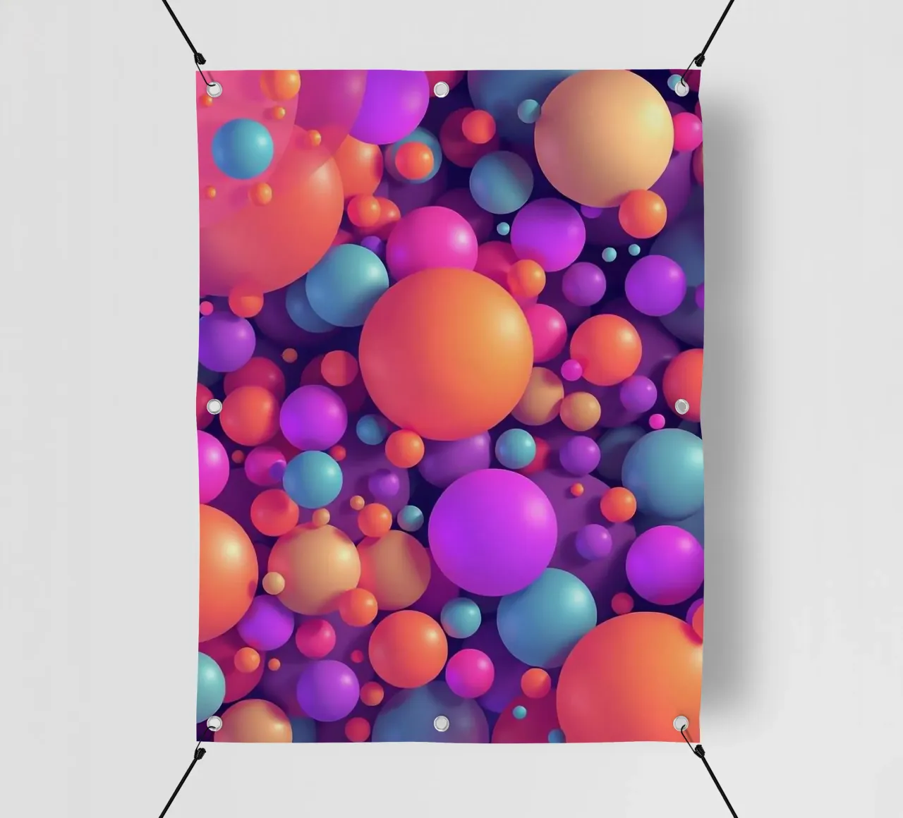 Palline colorate telo in pvc da BenCoStyle