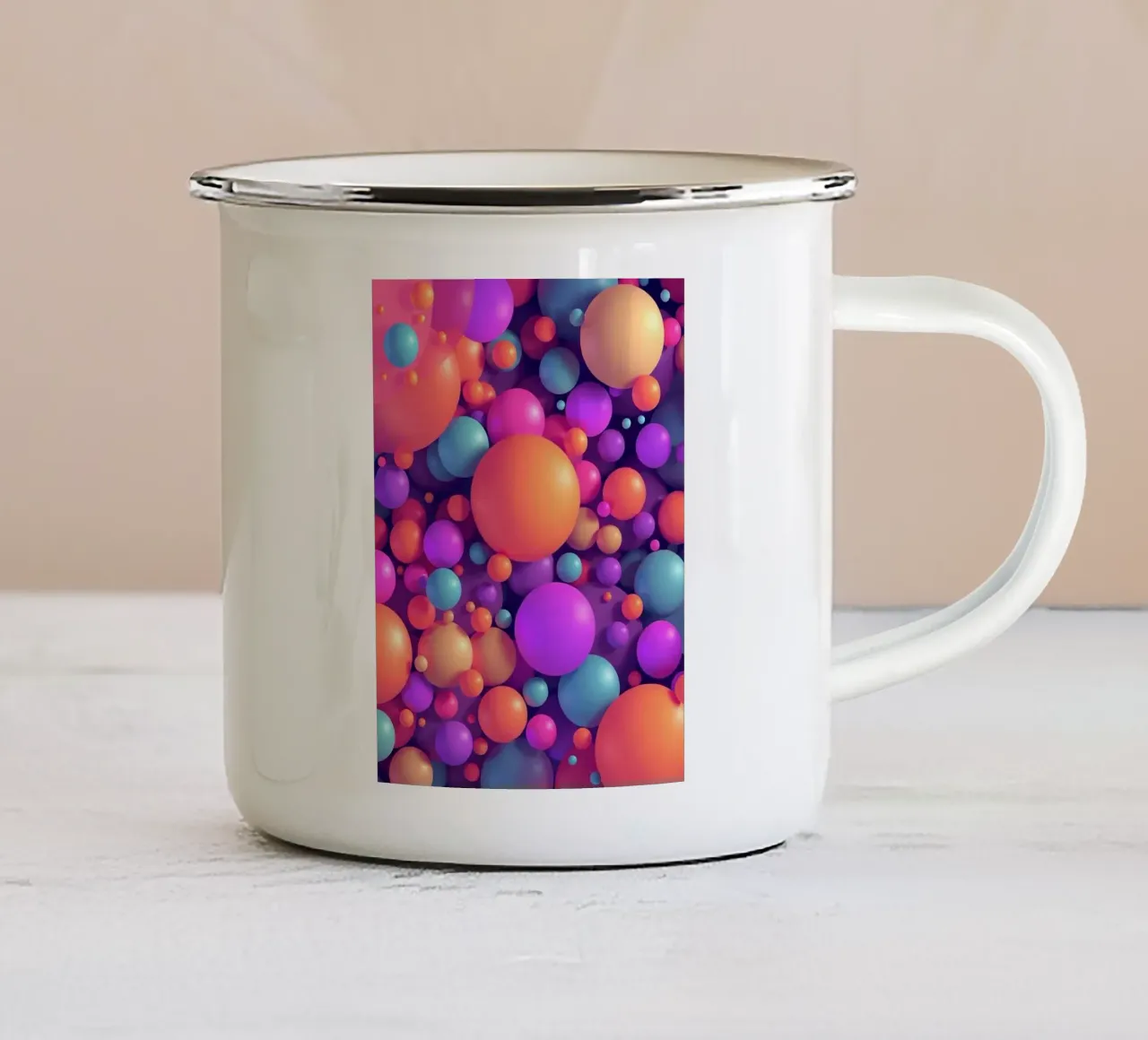 Palline colorate tazza in smalto da BenCoStyle