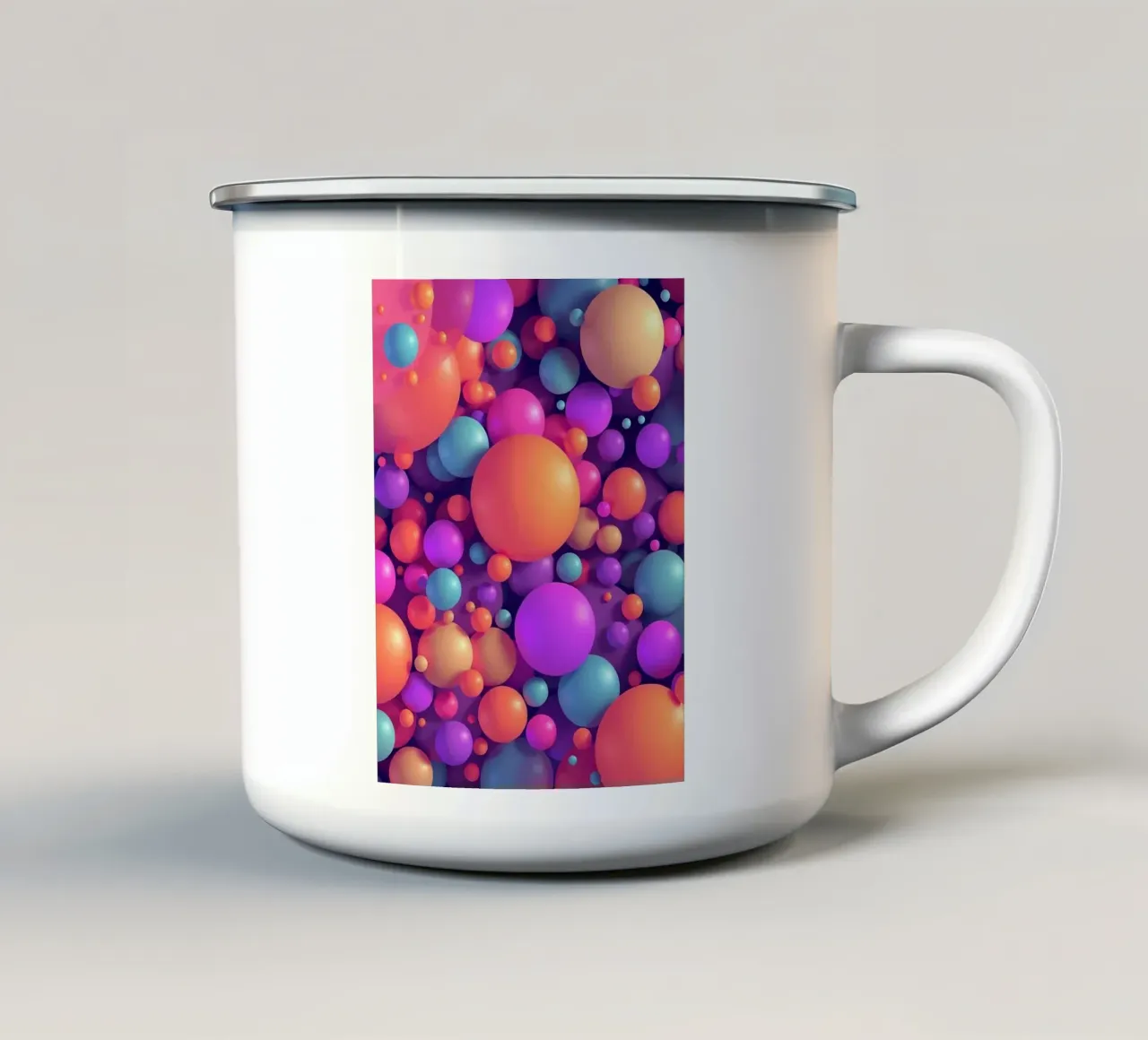 Palline colorate tazza in smalto da BenCoStyle