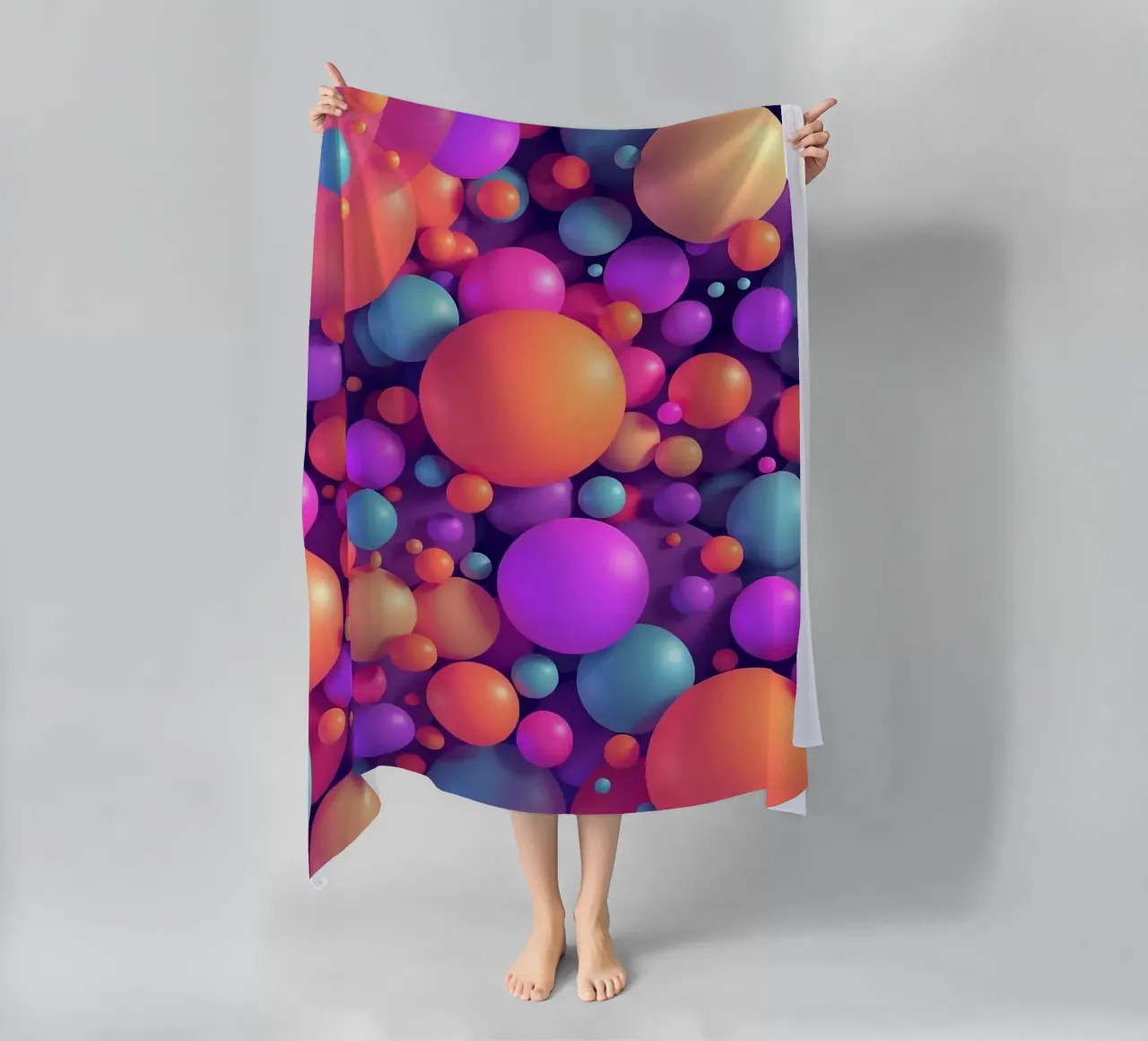 Palline colorate telo mare da BenCoStyle