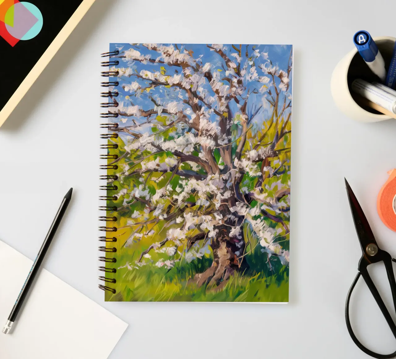 Pearlescent Spring Bloom spiral notebook by Angkasa Mist