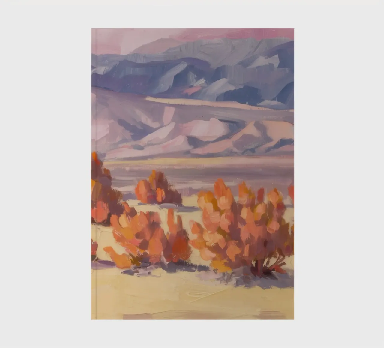 Vue brumeuse du désert carnet de notes de Angkasa Mist