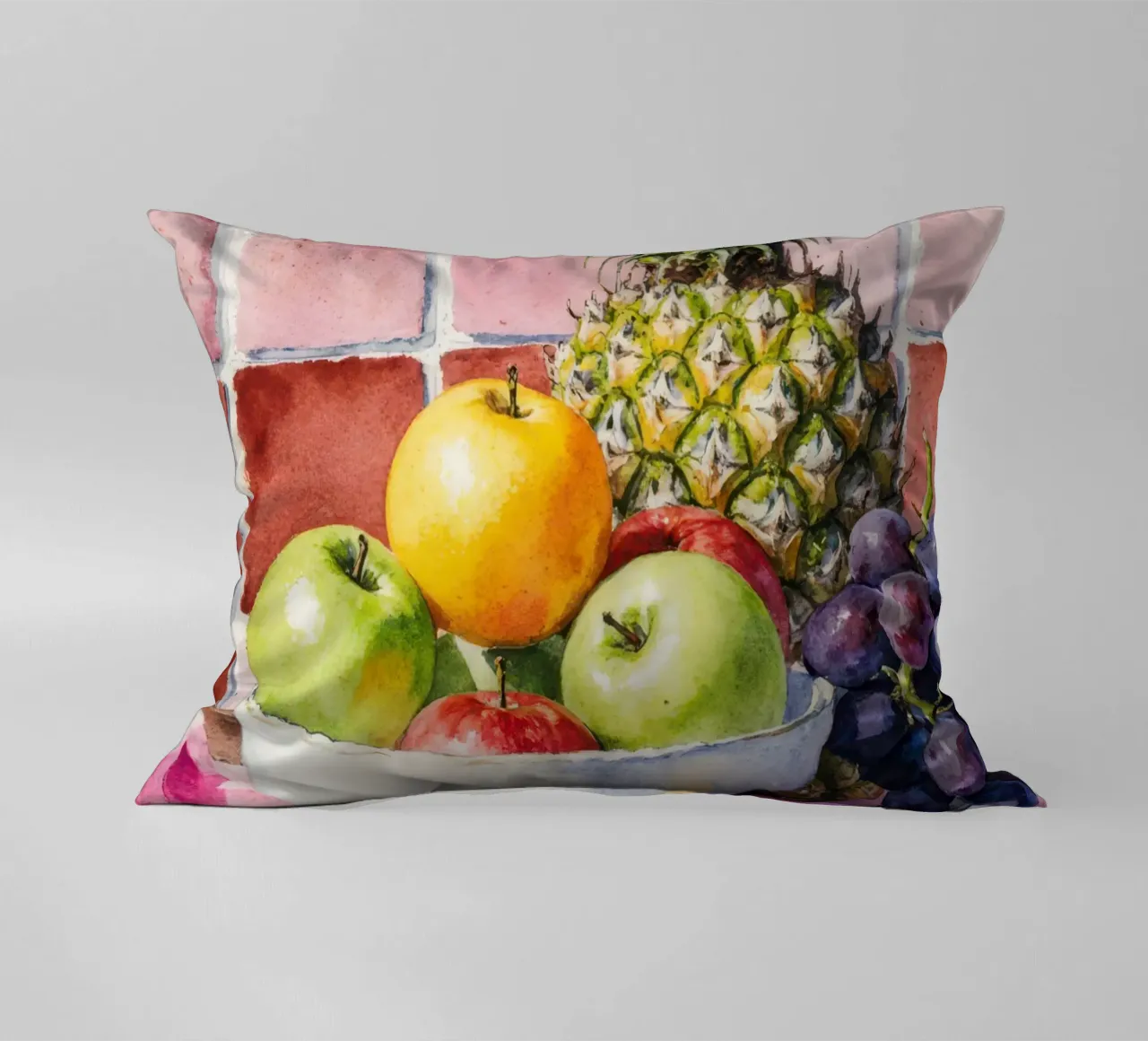 Ananas, mele, uva e agrumi cuscino da Attaboy Dsgn