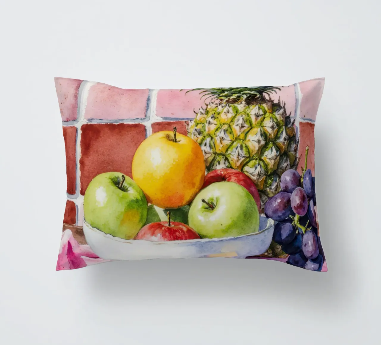 Ananas, mele, uva e agrumi cuscino da Attaboy Dsgn