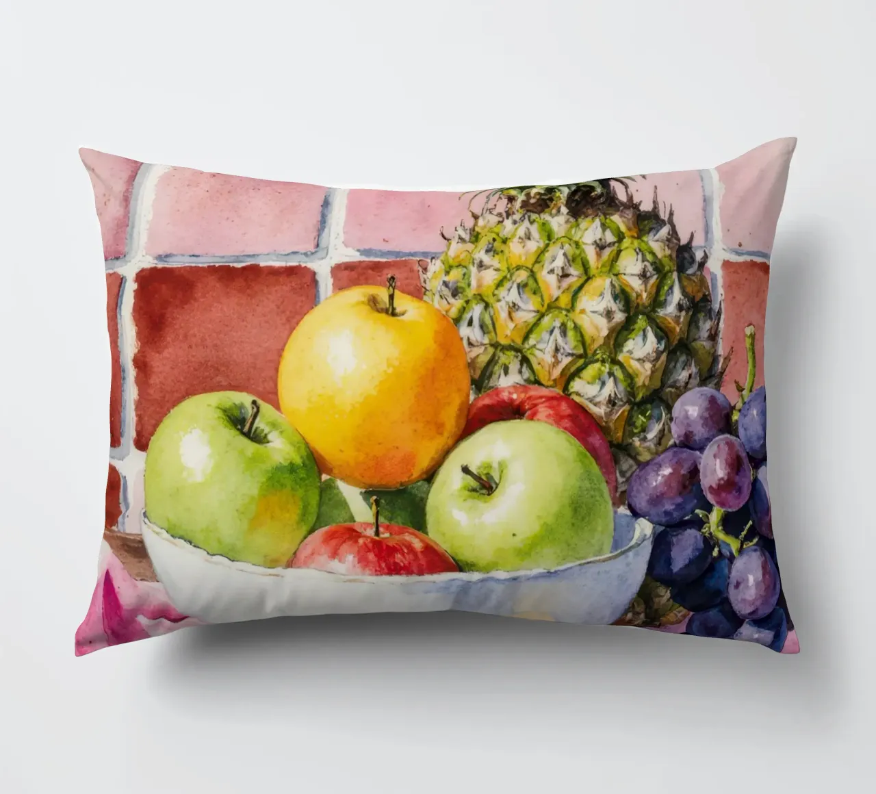 Ananas, mele, uva e agrumi cuscino da Attaboy Dsgn