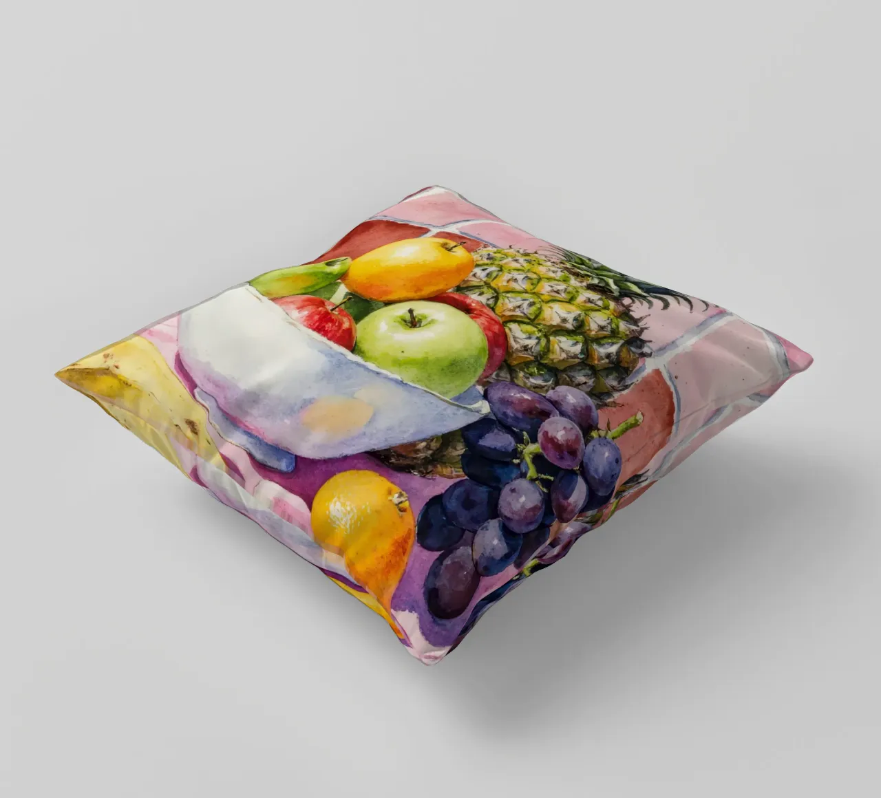 Ananas, mele, uva e agrumi cuscino da Attaboy Dsgn