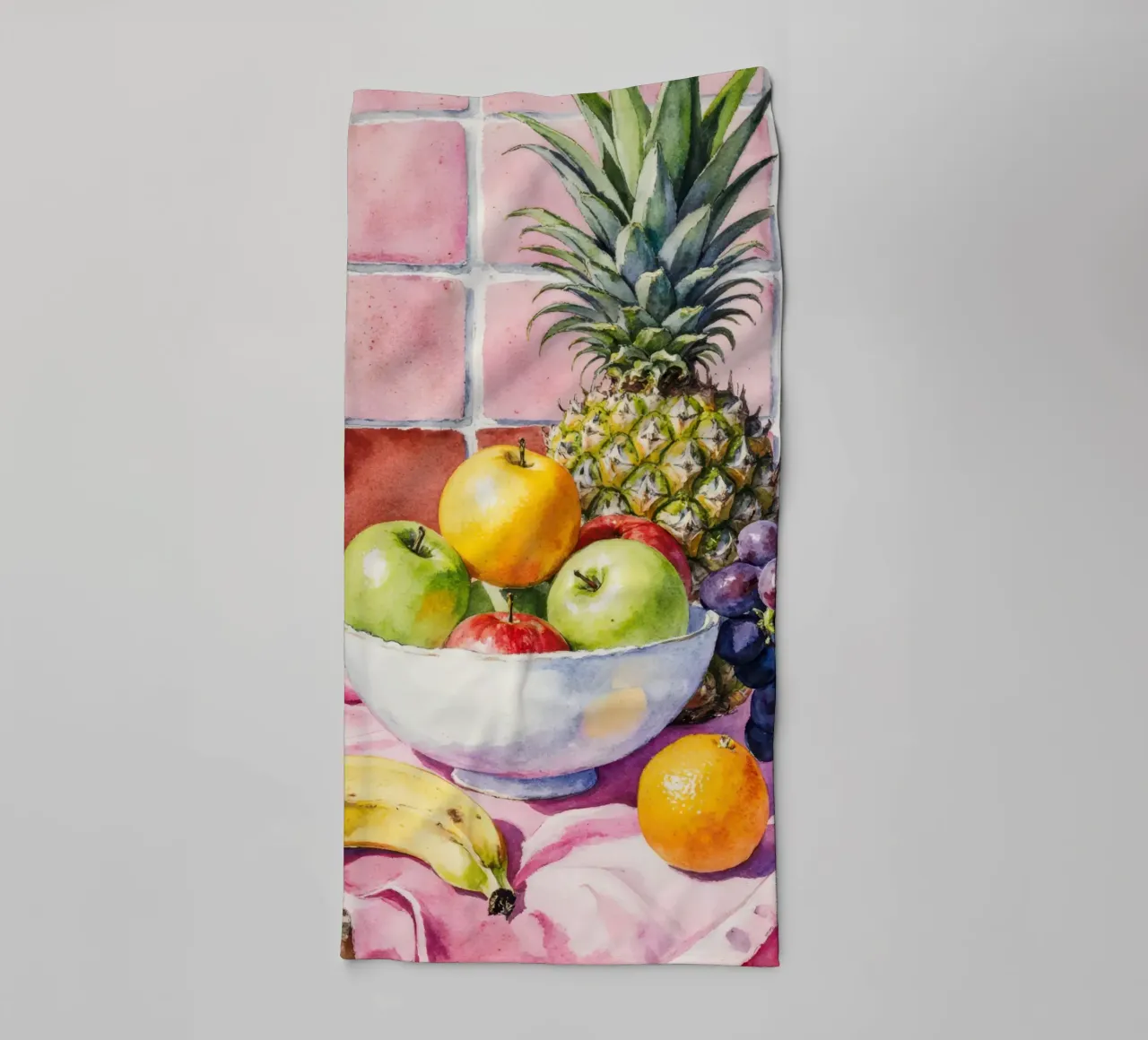 Ananas, mele, uva e agrumi asciugamano da bagno da Attaboy Dsgn