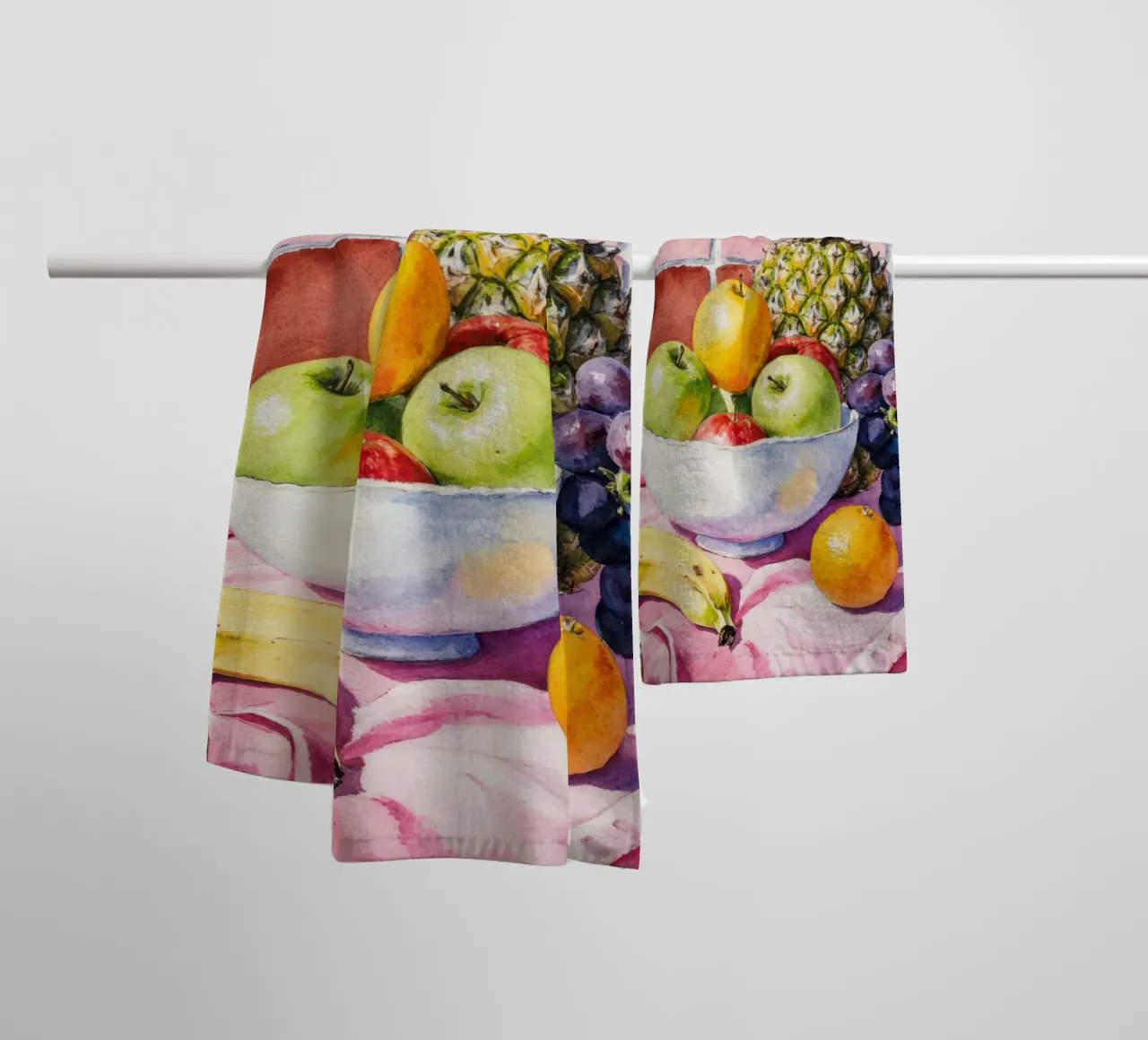 Ananas, mele, uva e agrumi asciugamano da bagno da Attaboy Dsgn