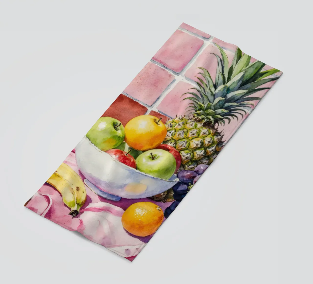 Ananas, mele, uva e agrumi telo mare da Attaboy Dsgn