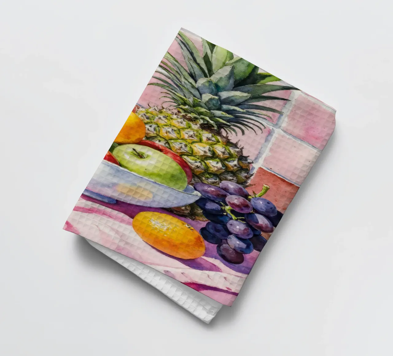 Ananas, mele, uva e agrumi canovaccio da cucina da Attaboy Dsgn