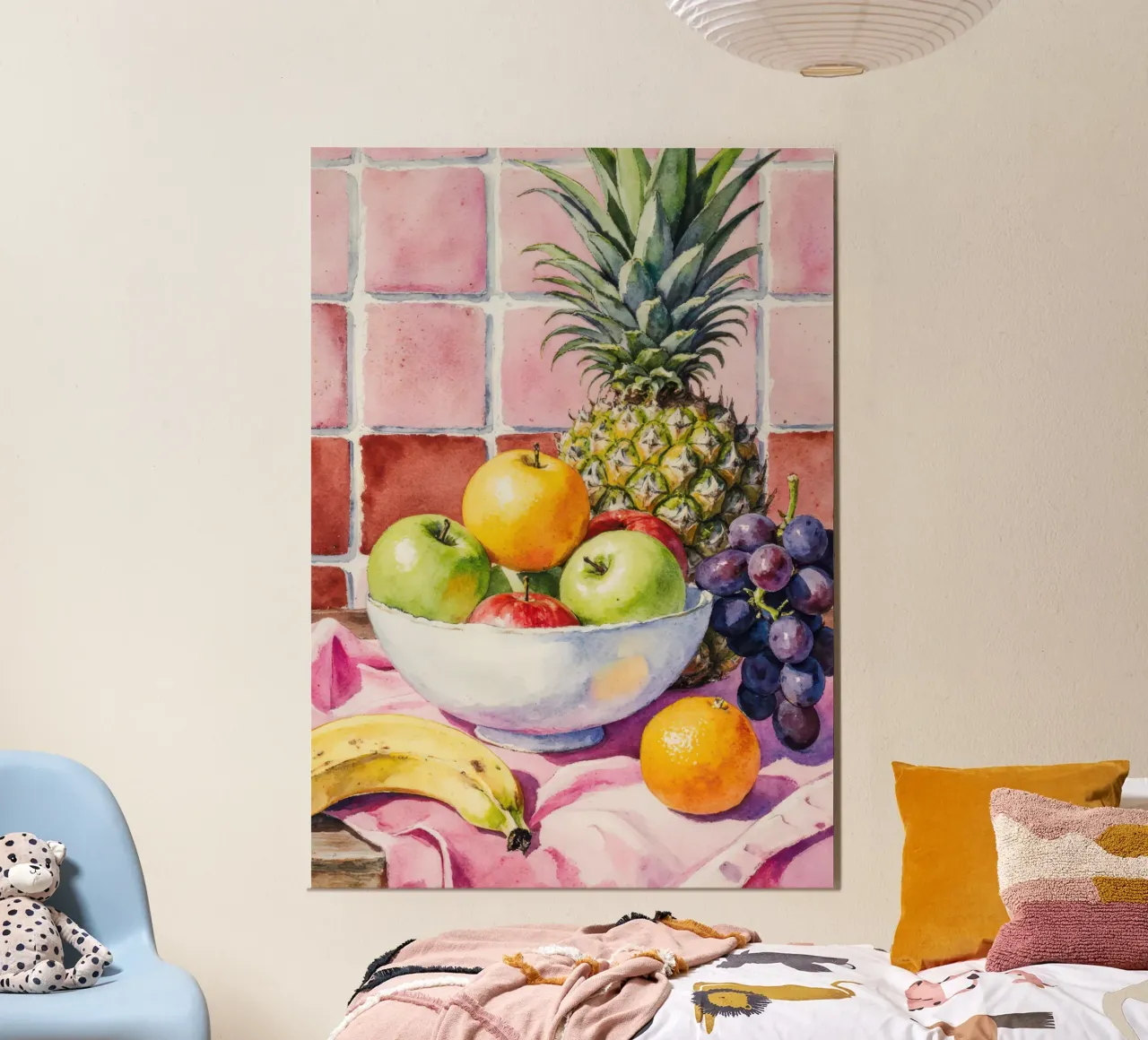 Ananas, mele, uva e agrumi alluminio dibond da Attaboy Dsgn