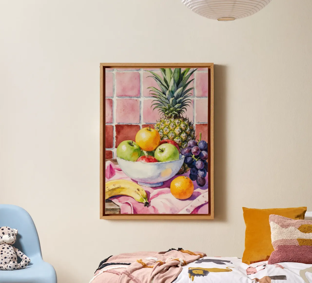Ananas, mele, uva e agrumi tela da Attaboy Dsgn