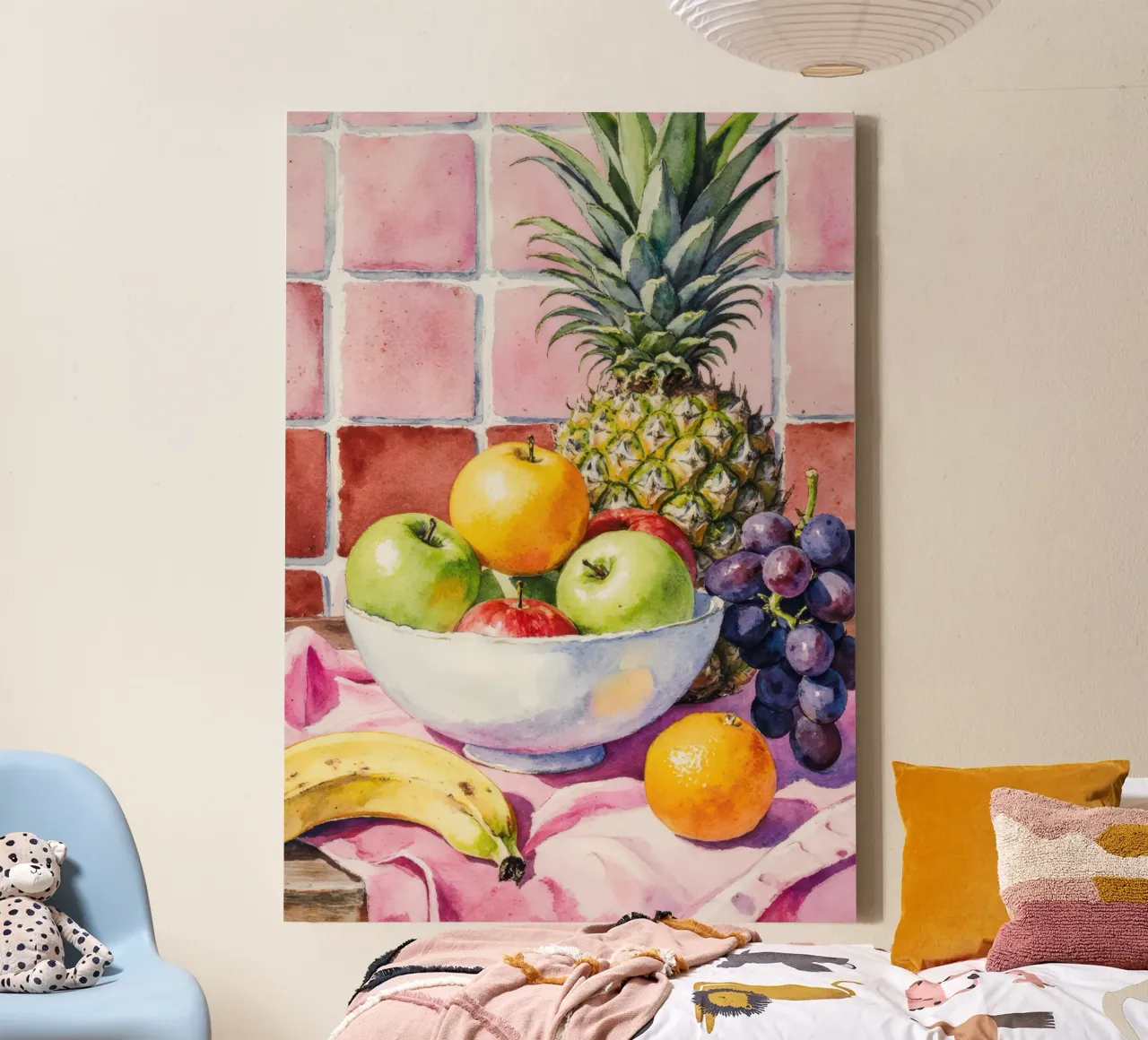 Ananas, mele, uva e agrumi tela da Attaboy Dsgn