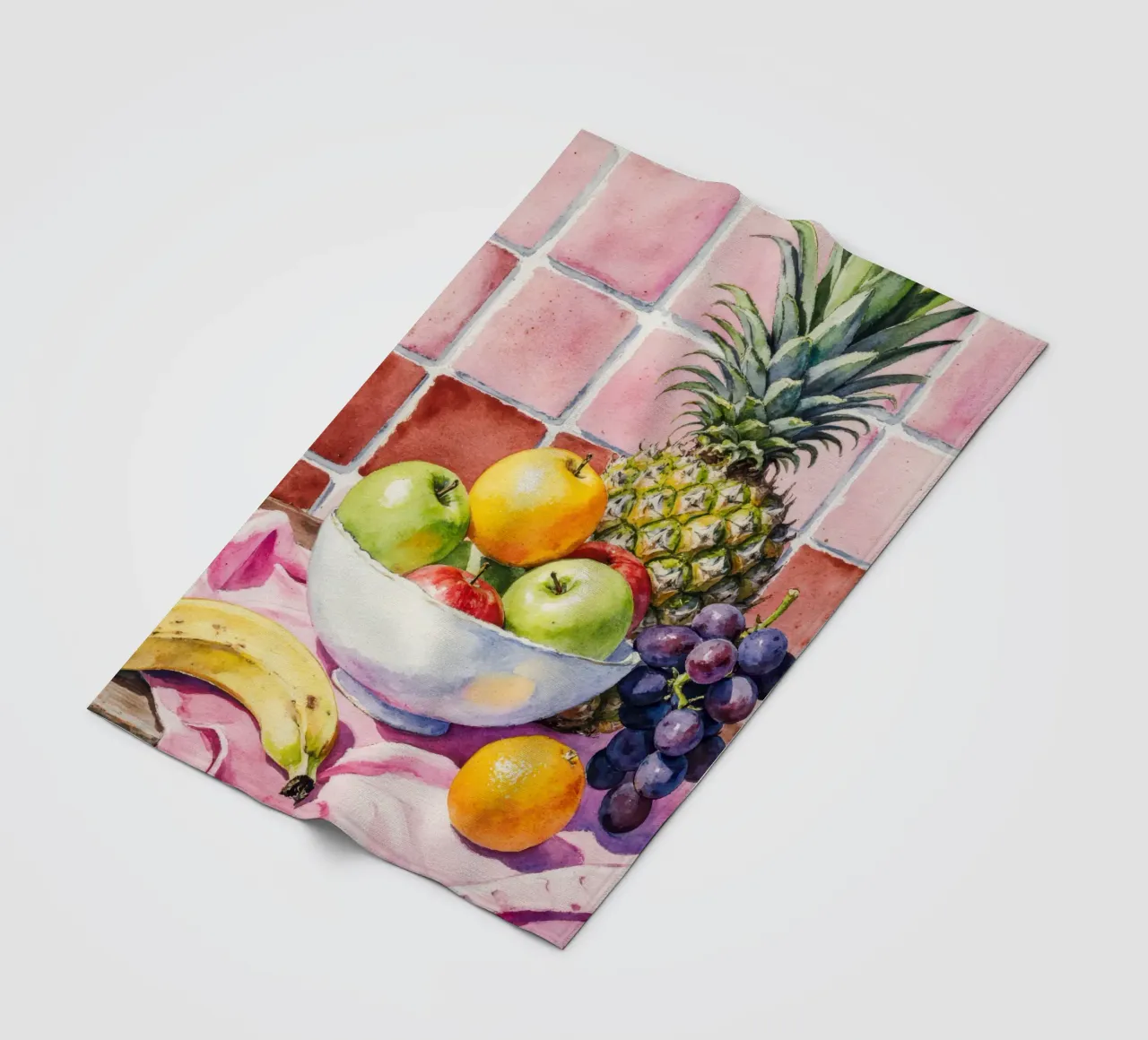 Ananas, mele, uva e agrumi coperta in pile da Attaboy Dsgn