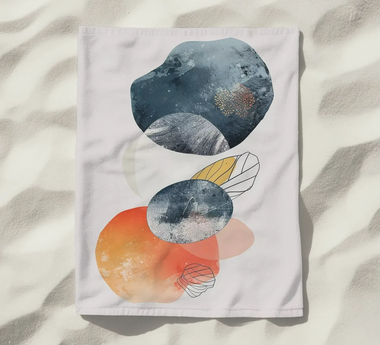 Sunny Moon beach towel by Hey Vincent