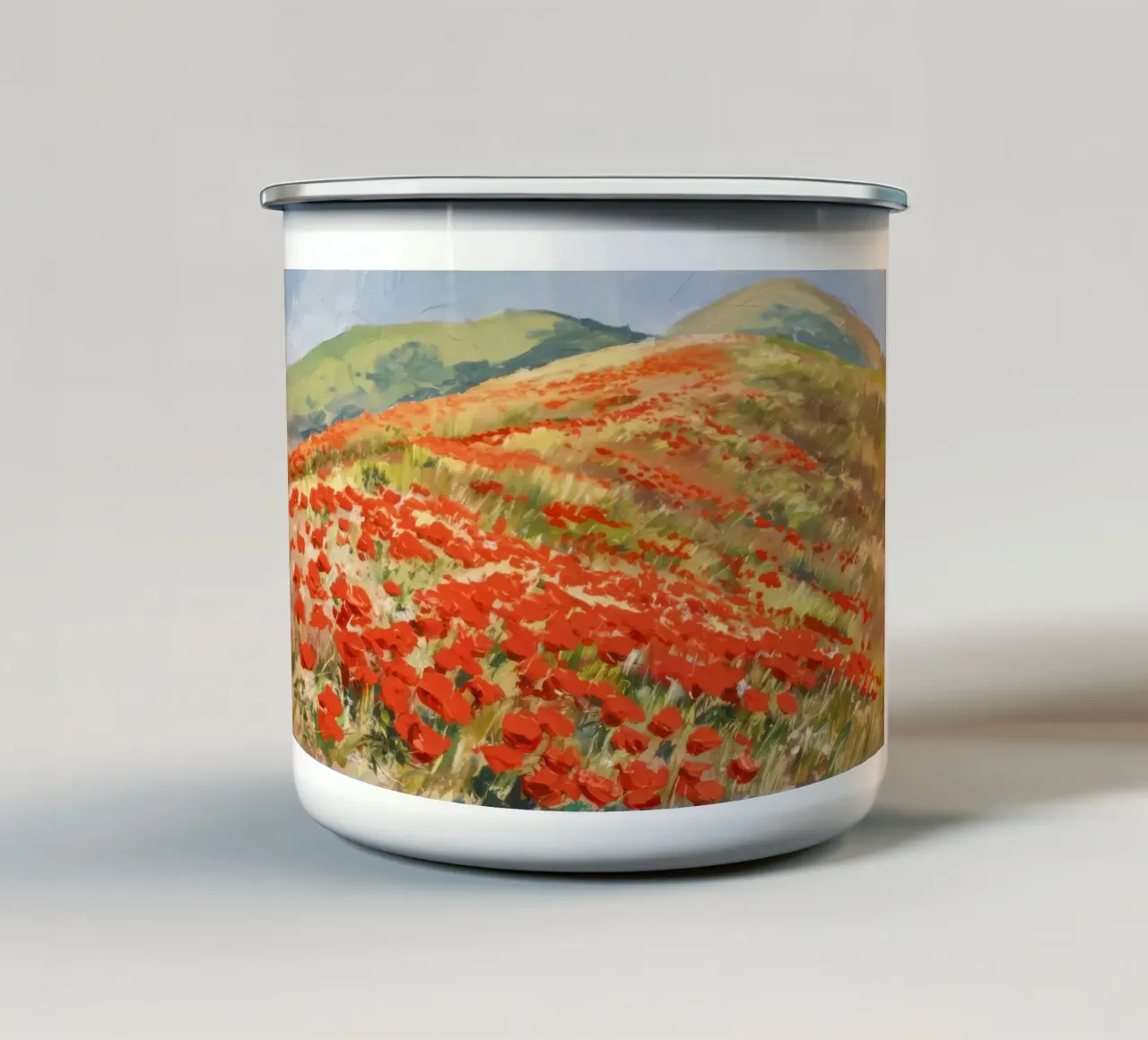 Tappeto Scarlet Hillside tazza in smalto da Angkasa Mist