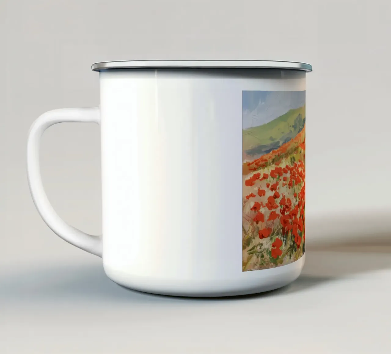 Tappeto Scarlet Hillside tazza in smalto da Angkasa Mist