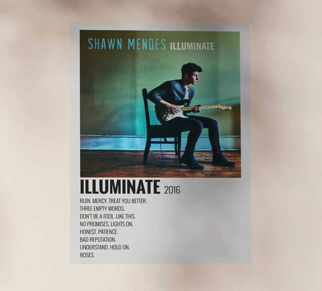 Shawn Mendes Illuminate pellicola backlit da Raptor 771