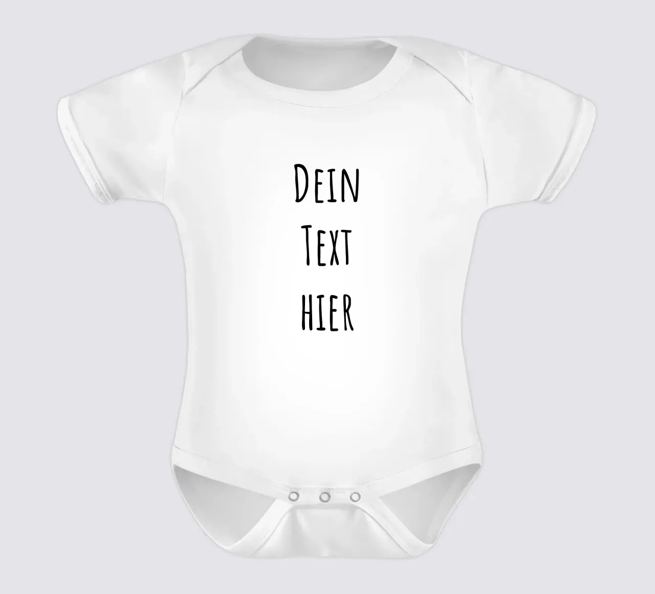 Dein Text hier, personalisierbar, anpassbar Kurzarm Babybody von RB-Quotes