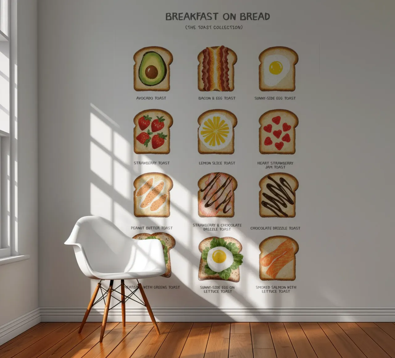 Breakfast on Bread fotobehang van Attaboy Dsgn