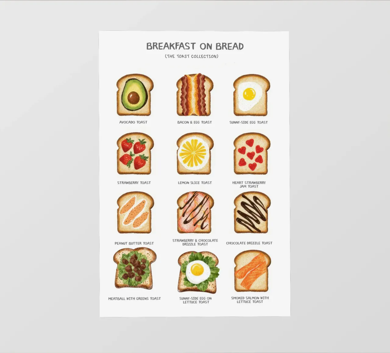 Breakfast on Bread fotobehang van Attaboy Dsgn