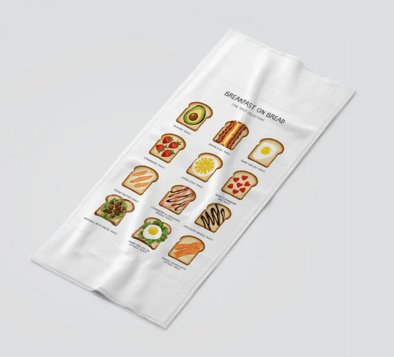 Breakfast on Bread telo mare da Attaboy Dsgn