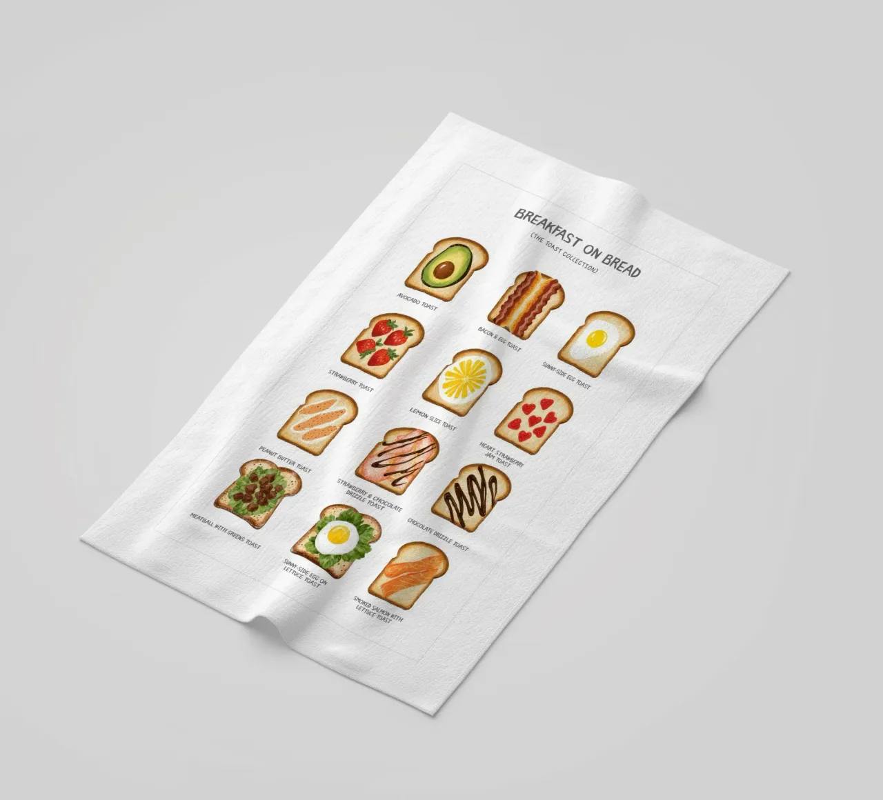 Breakfast on Bread telo mare da Attaboy Dsgn