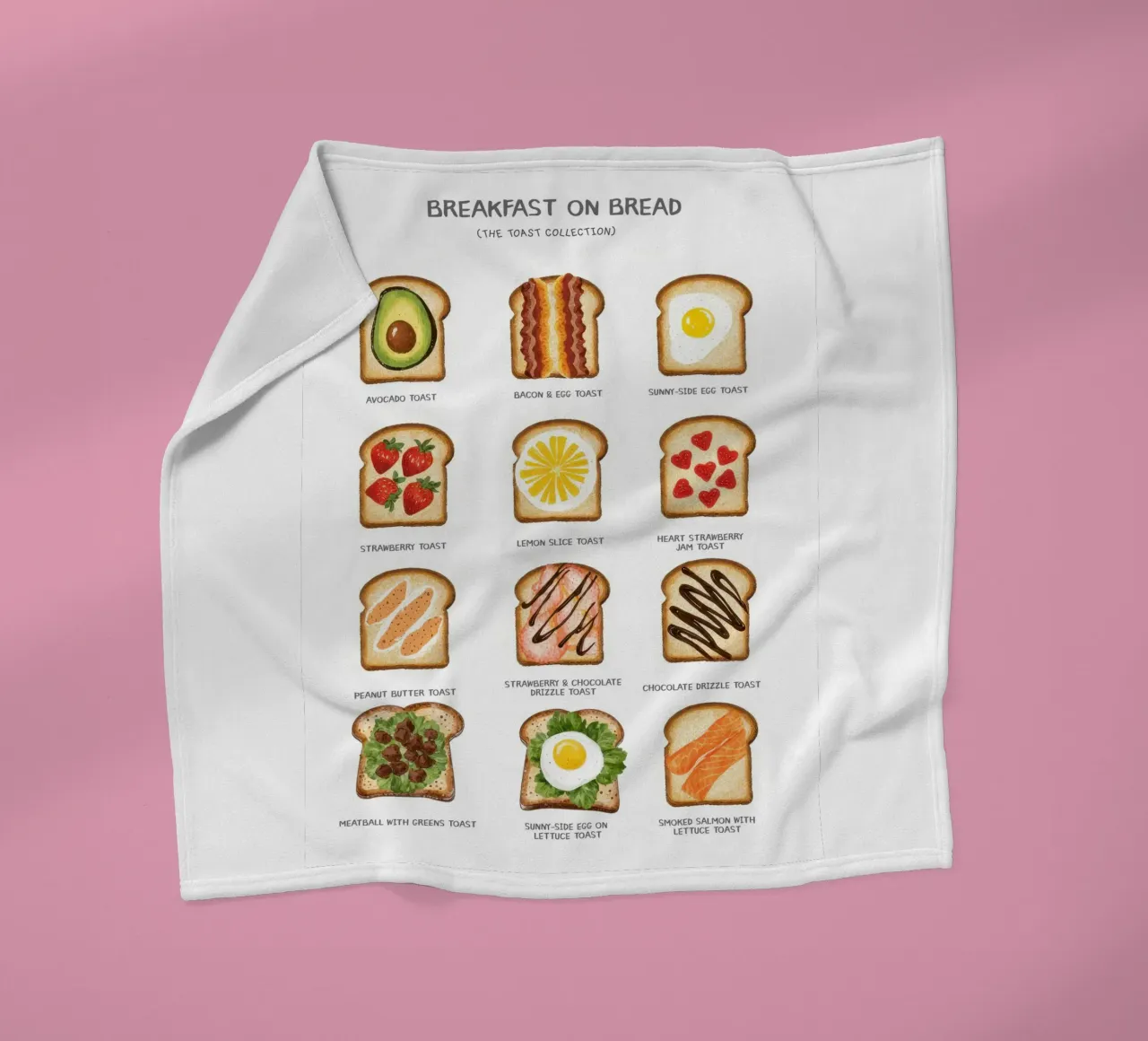 Breakfast on Bread coperta in pile da Attaboy Dsgn
