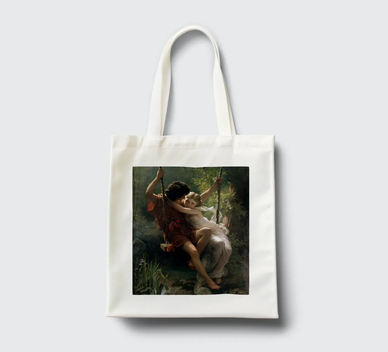 Springtime 1873 - Pierre-Auguste Cot borsa in juta da apoloprints